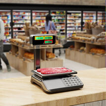 88lb Price Computing Scale with Pole Dual LCD Display Digital Commercial Food Sc - $70.99