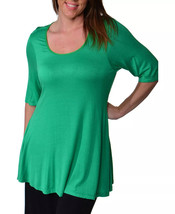 24SEVEN Comfort Apparel Tunic Top Grass Green Plus Size 1X $56 - NWT - £10.61 GBP