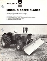 Vintage Allied Model S Dozer Blades Chicago Sales &amp; Dealer Advertising Brochure - £11.28 GBP