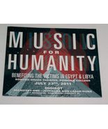 Music For Humanity Promo Concert Card Egypt Libya 2011 - €17,28 EUR