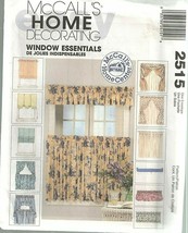 McCall&#39;s 2515 Home Decorating Window Essentials Pattern New Uncut - $8.90