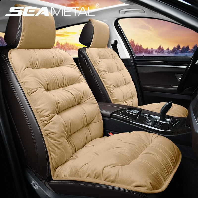 SEAMETAL Warm Car Seat Cover for Winter Thicken Soft Plush Seat Cushion Auto - £18.29 GBP+