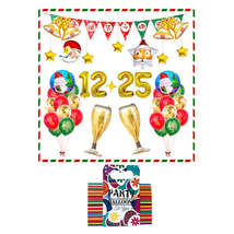 5536 Christmas Flag Decoration Set Gold Bell Sequins Balloon Set, Specification: - £10.27 GBP