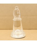 Replacement Chess Piece Clear Glass Pawn 1 1/8in Base 2 3/8in Tall Velve... - £5.05 GBP