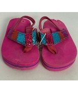 Little Girl/Toddler Pink/Multi-Color Sandals Size Small 5-6 - £4.73 GBP