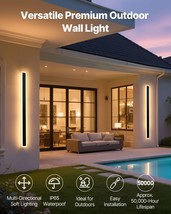 VEVOR Outdoor Wall Lights 2 Pcs 39.4 in Long Strip Modern Lighting Fixtures IP65 - €117,92 EUR