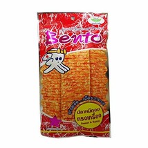 Bento Squid Seafood Snack Sweet &amp; Spicy Wt 24 G (0.85 Oz) X 2 Bags - £13.15 GBP