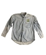 Riddell Mens Size Large Button Up Shirt Green Bay Packer jean denim Vintage - £24.21 GBP