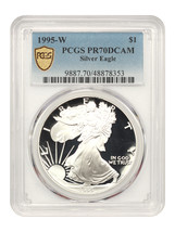 1995-W $1 Silver Eagle PCGS PR70DCAM - £16,282.88 GBP