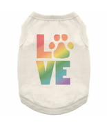 Love Paw Ombre Dog T-Shirt  Off-White  M - $8.18