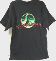 Lollapalooza World Tour Korn Devo Orb Orbital VTG Nice 90s Black T-Shirt XL - $93.73