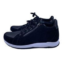 Drew Strobe Suede Leather Comfort Walking Shoes Black High Top Womens Si... - $79.19