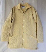 Husky Womens Beige Quilted Jacket England Tostock Size 40 US 10 Vintage - £21.63 GBP