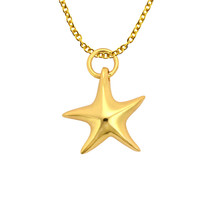 Beautiful Ocean Inspired Starfish Gold  Over Sterling Silver Pendant Necklace - £18.32 GBP