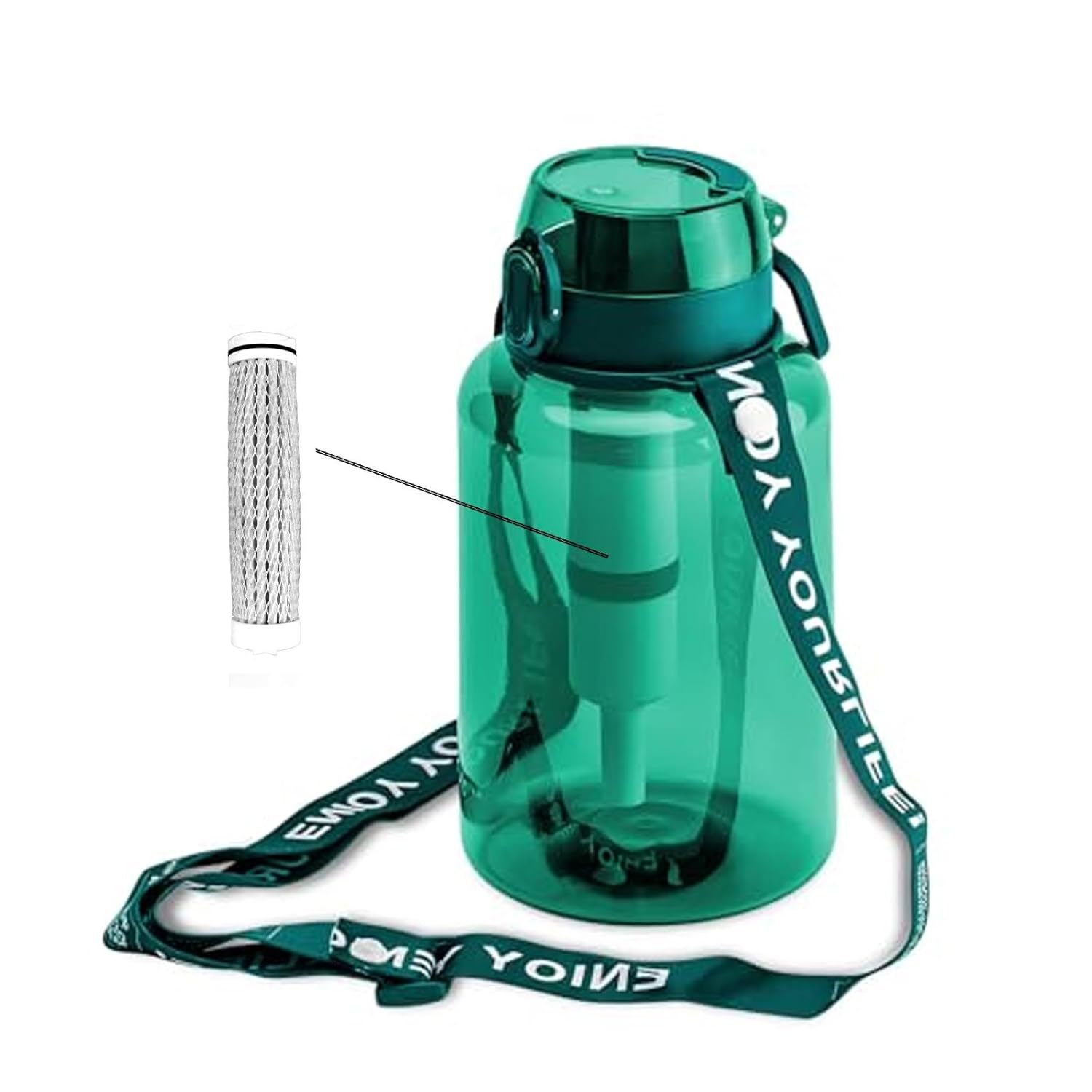 40 Oz Water Filter Bottle With 3-Stage Filtration - Ideal For Survival, ... - $35.99