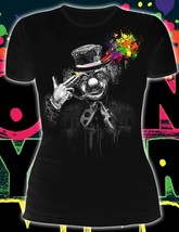 Free Mind Women Tshirt Glow UV-Blacklight Psychedelic Festival Rave Goa ... - $24.92