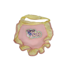Vintage 1989 Mattel Turtle Tots Dress N Play Pack Mealtime Pink + Yellow Bib - $14.25
