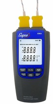 Supco EM60 Dual-Channel Differential Digital Thermocouple Thermometer with... - £42.92 GBP