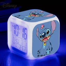 Lilo and Stitch Disney Alarm Clock Kawaii Cartoon Anime -8x8x8CM Stitch-30 - $10.52