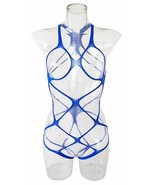 Sexy Lingerie Teddy, Cut Out Mesh / Open Crotch, Blue - £13.43 GBP