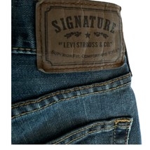 Signature Levi Strauss Mens Jeans Slim Straight W34xL30 Dark Wash - £12.31 GBP