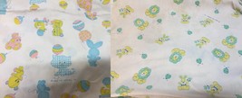 2 Baby Bed Sheets 1980 The Kendall Co. Animals for Material Fabric Sewing Quilts - £4.17 GBP