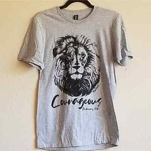 Grey Courageous Lion T-shirt - L - £22.49 GBP
