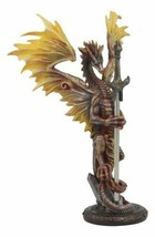 Flame Blade Ruth Thompson Dragon Statue With Dragon Letter Opener Blade 11.75&quot;H - £42.35 GBP