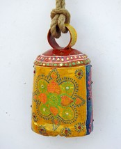 Vintage Swiss Cow Bell Metal Decorative Emboss Hand Painted Farm Animal BELL544 - £73.98 GBP