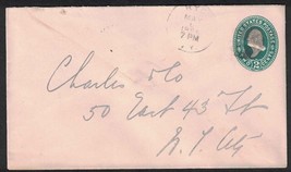 1896 New York Cover - Rye To Nyc K6 - £2.35 GBP