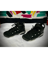 Kids Sz 1Y Black Air Jordan 6 Lace Up Sneakers Retro High Tops - £17.51 GBP