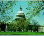États-unis Capitol Bâtiment Washington Dc Unp non Utilisé Chromée Carte ... - $4.04
