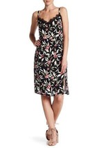 Bobeau Size XS Black Floral Lace Trim Spagetti Strap Sleeveless Dress %1... - $17.34 CAD
