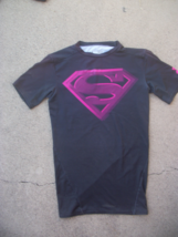 Women&#39;s shirt under armour Superman compression black size small dri-fit - £14.33 GBP