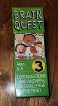Brain Quest Grade 3, Revised 4th Edition: 1,000 Questions Feder Chris Welles new - £7.64 GBP
