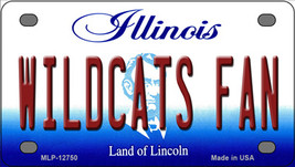Wildcats Fan Illinois Novelty Mini Metal License Plate Tag - £11.76 GBP