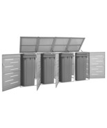  Quadruple Wheelie Bin Shed 108.9&quot;x30.5&quot;x44.3&quot; Stainless Steel - €1.128,01 EUR