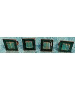 Lot of 4 Metal NAPKIN RINGS with glass - €8,43 EUR