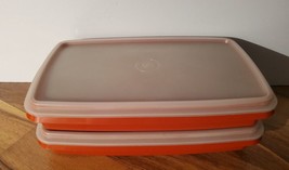 Tupperware 9&quot; x 5&quot; Deli Meat Cheese Containers Lot Of 2 #816-14, #816-13  W/Lids - £15.81 GBP