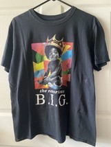 The Notorious B.I.G. Mens XLG  Black Baby in Crown Graphic T Shirt Crew ... - £8.94 GBP