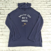 Alya Francesca&#39;s Hoodie Womens Medium Blue Pullover Your the Bees Knees  - $29.88