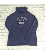 Alya Francesca&#39;s Hoodie Womens Medium Blue Pullover Your the Bees Knees  - £23.60 GBP