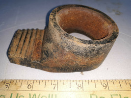 20LL28 IRON FOOT FOR PIPE??, 2-3/16&quot; ID +/-, 2#1 NET WT, 4-3/4&quot; X 2-1/8&quot;... - $4.90