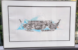 Peter Parnall NOAH&#39;S ARK Print Signed Numbered 329/2500 Framed COA Lithograph - £181.11 GBP