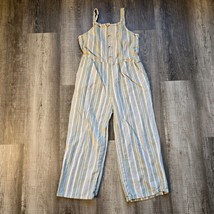 Oshkosh Bgosh Romper Girls Size 10 Green Striped Summer Boho Pants Overalls - $19.94