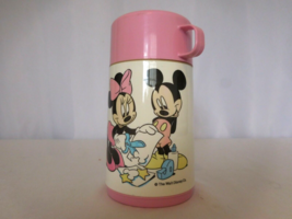Disney Aladdin Mickey &amp; Minnie Mouse Thermos Only Art Valentine Pink Lea... - $11.88
