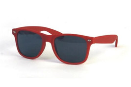 Wayfare Style Sunglasses Red Super Dark Lens Classic 80s Retro Vintage 100%UV - £6.85 GBP