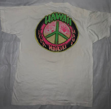 Fruit of the Loom Mens L USA Hawaii T Shirt Vintage Peace Sign - £19.45 GBP