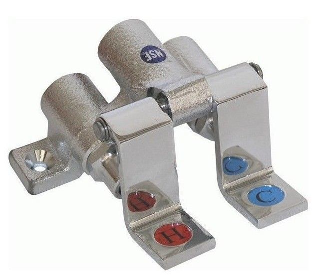 Commercial Foot Pedal Operation Valve W/Red & Blue Index (NO LEAD) #AA-202G - £109.05 GBP