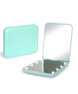 Compact Makeup Mirror with LED Light, 1X/3X Magnification Lighted Pocket... - £10.63 GBP